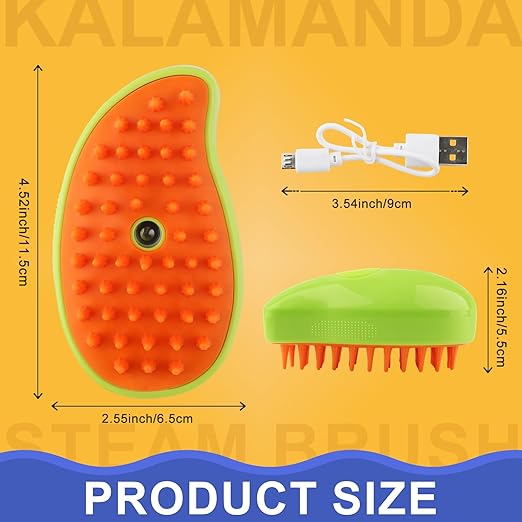 3 In 1 Steamy Pet Brush, Silicone Massage Dog Hair Remover Comb, Spray Mist Grooming Brush for Indoor Kittens 120 3 In 1 Steamy Pet Brush, Silicone Massage Dog Hair Remover Comb, Spray Mist Grooming Brush for Indoor Kittens