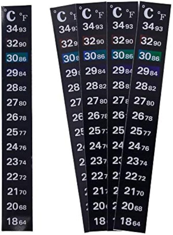 51I3g1e9G2L._AC_UF894,1000_QL80_ Aquarium Fish Tank Dual C/F Scale Flat Thermometer Sticker 13.1 x 1.9cm Black White
