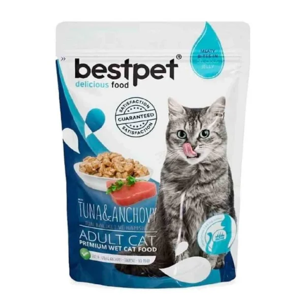 BestPet Jelly Tons and Anchovy Cat Food 85 Gr 40 BestPet Jelly Tons and Anchovy Cat Food 85 Gr