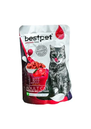 BestPet Pouch Beef Adult Cat Canned 85 gr
