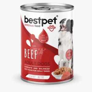 Bestpet Adult Dog with beef Wet Food Cans (400g)