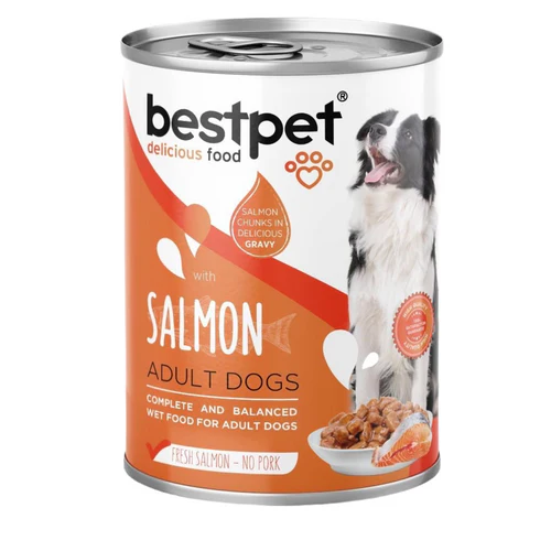 Bestpet Adult Dog with salmon Wet Food Cans 400 g 70 Bestpet Adult Dog Salmon Wet Food Cans (400g)