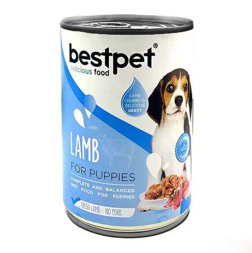 Bestpet Puppies With Lamb Wet Food Cans 400 g 70 Bestpet Puppy Lamb Wet Food (400g)