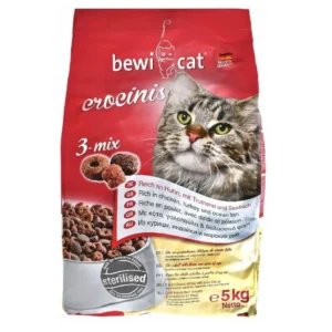 Bewi Cat Crocinis 3 Mix Dry Food Sterilized Adult Cats