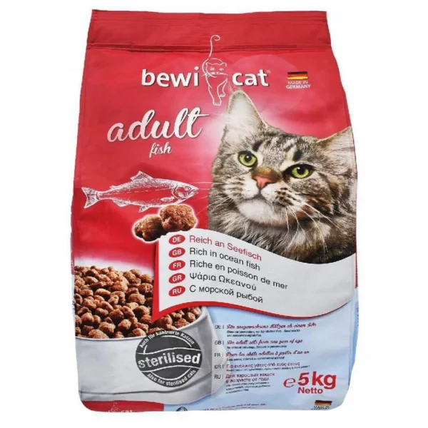 Bewi Cat Dry Food With Ocean Fish for Regular And Sterilized Adult Cats 5 kg 1525 Bewi Cat Dry Food With Ocean Fish for Regular And Sterilized Adult Cats 5 kg