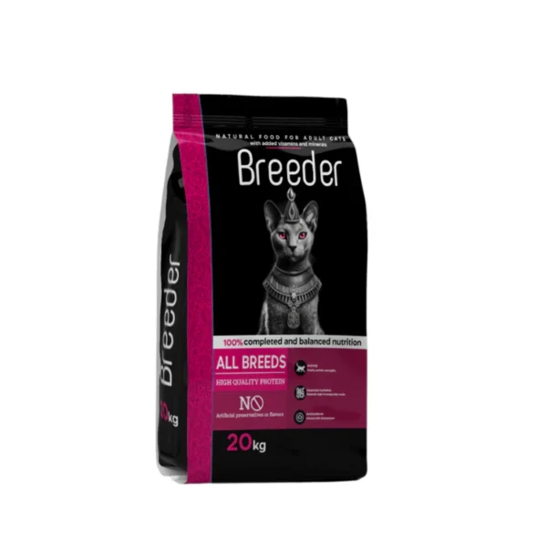 Breeder Natural dry Food For Adult Cat 20Kg 1000 Breeder Natural dry Food For Adult Cat 20 Kg