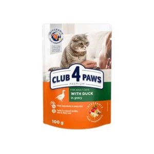 Club 4 Paws Wet Food with Duck in Gravy for Adult Cats 100 gr