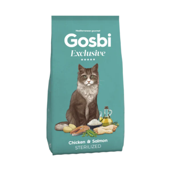 Gosbi Exclusive Dry Food with Chicken and Salmon for Sterilized Cats 1.5 kg 825 Gosbi Exclusive Dry Food with Chicken and Salmon for Sterilized Cats 1.5 kg