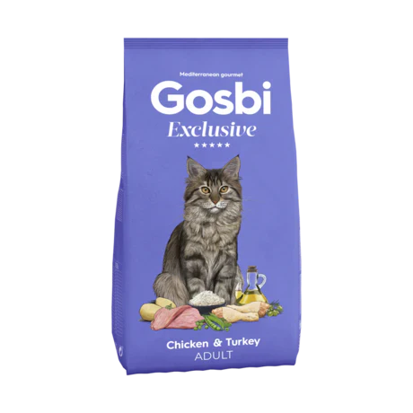 Gosbi Exclusive Dry Food with Chicken and Turkey for Adult 400 gr 280 Gosbi Exclusive Dry Food with Chicken and Turkey for Adult 400 gr