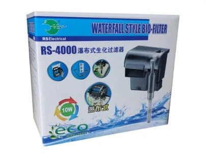 Hang On Filter RS-4000 1000 LE (2) RS-4000 Waterfall-Style Bio-Filter – High-Capacity Hang-On Filtration System
