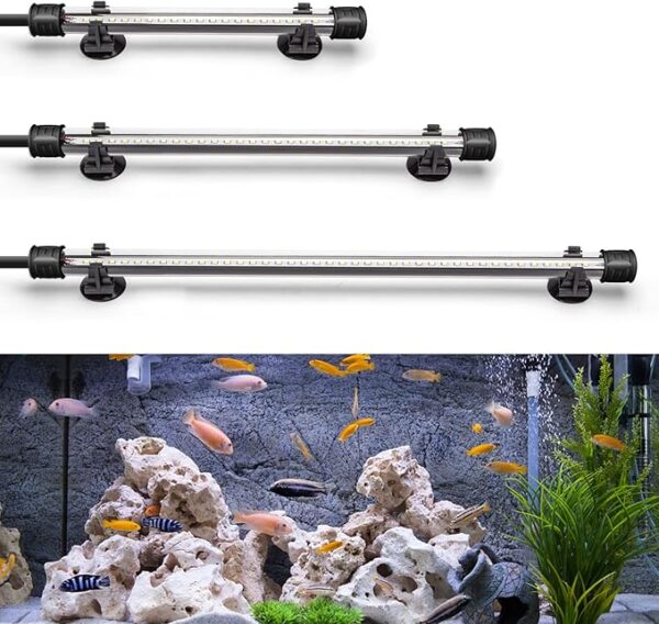 LED Aquarium Lighting, Lamp Aquarium Plant Lighting, IP67 Waterproof Light for Fish Tank (1.5 W 30 cm, White Light) Optimal Growth Lighting