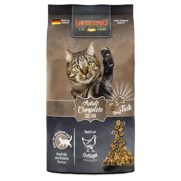 Leonardo Dry Food For Adult Cats Complete 32-16 With Poultry