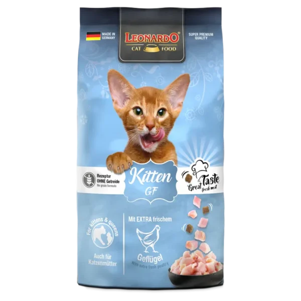 Leonardo Dry Food For Kitten Cat GF With Poultry 1.8 kg 1475 Leonardo Dry Food For Kitten Cat GF With Poultry