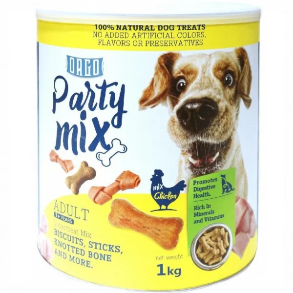 Orgo Party Mix Treats With Chicken 1 kg 160 Orgo Party Mix Treats for Adult Dogs 1 kg