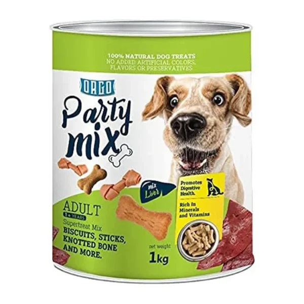 Orgo Party Mix Treats With Liver for Adult Dogs 1 kg 160 Orgo Party Mix Treats for Adult Dogs 1 kg