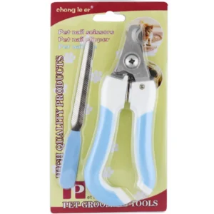Pet Nail Clipper with Filer Blue and White large
