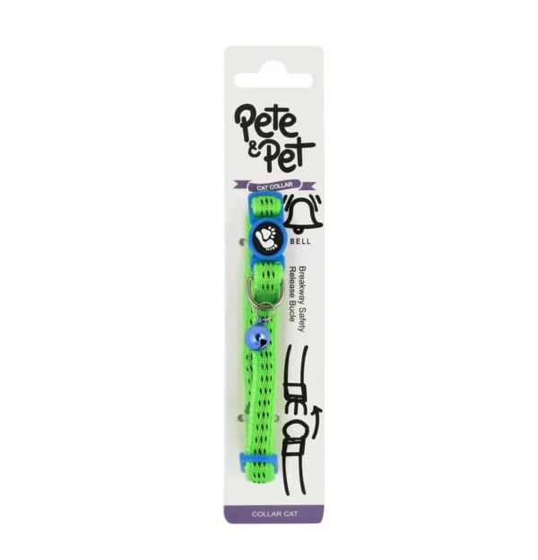 Pete and Pet Blue and Pink Cat and small dog Collar with Bell