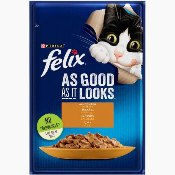 Purina Felix Wet Food For Cat With Chicken 85G 50 Purina Felix Wet Food For Cat With Chicken 85 Gr