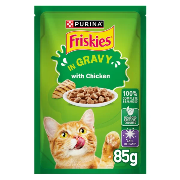 Purina Friskies Wet Cat Food with Chicken in Gravy 85 gr 40 Purina Friskies Wet Cat Food with Chicken in Gravy 85 gr