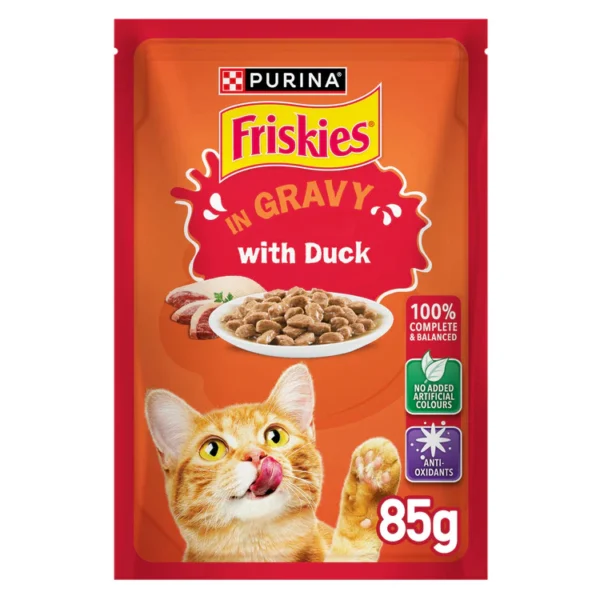 Purina Friskies With Duck In Gravy Pouch 85g 40 Purina Friskies With Duck In Gravy Pouch 85g