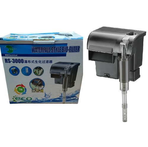 RS-3000 Hang on Filter 900 LE (2) RS-3000 Waterfall-Style Bio-Filter – Premium Hang-On Filtration with Natural Waterfall Effect