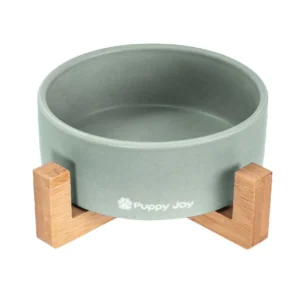 ZooFari Dog bowl cat bowl with bamboo stand one bowls