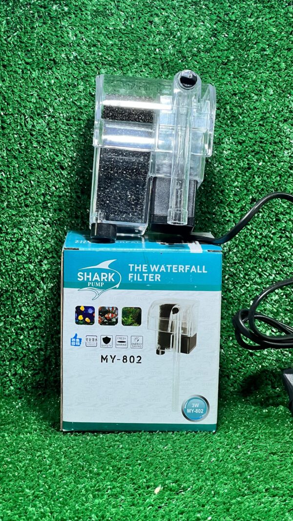 filter hang300 SHARK "The Waterfall" MY-802 Hang-On Filter Pump – Efficient & Silent Filtration for Crystal-Clear Water