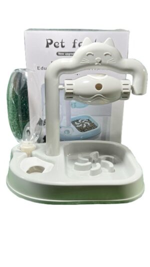 feeder . dispenser and toy for cats